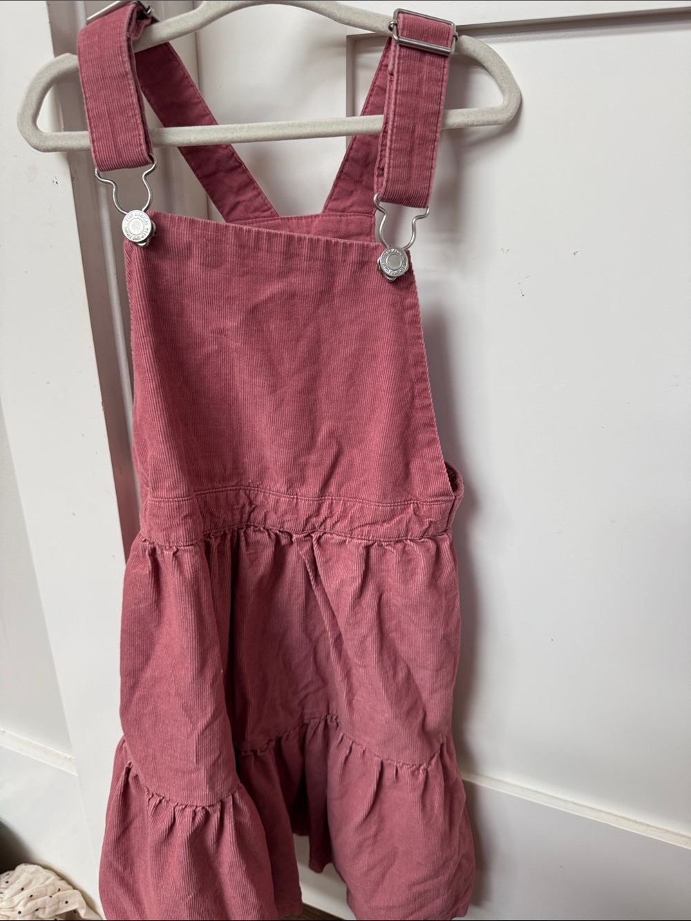 H&M Dusty Rose Corduroy Pinafore Dress